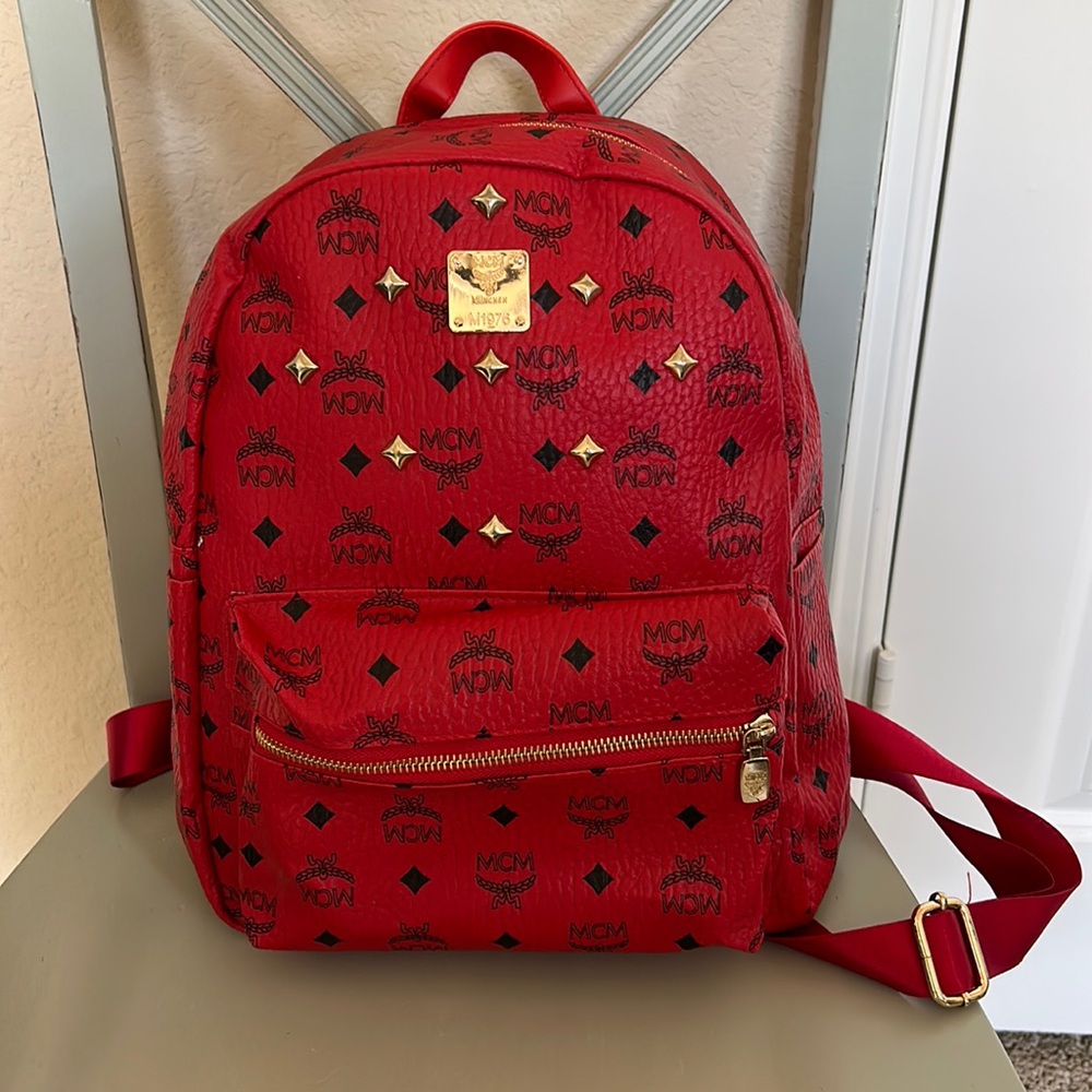 Red McM bag, condition is great